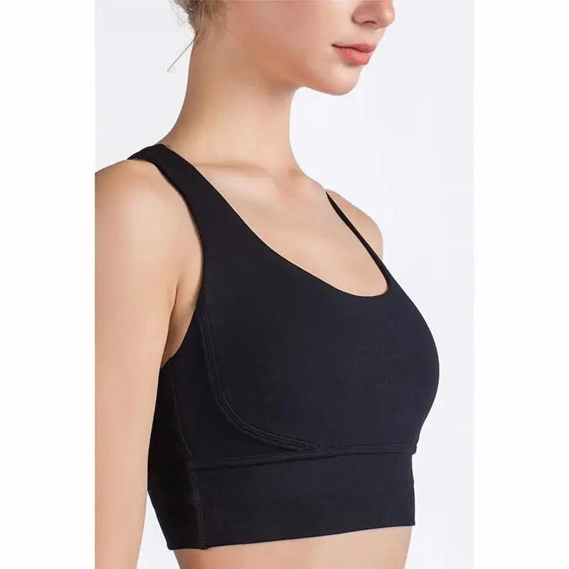 New High Quality Fabric Nylon Breathable Women Yoga Tops Bra Solid Color And Sports Wear Outdoor Exercise Clothes For Ladies