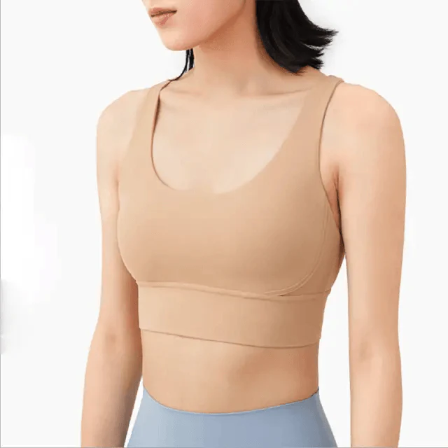 New High Quality Fabric Nylon Breathable Women Yoga Tops Bra Solid Color And Sports Wear Outdoor Exercise Clothes For Ladies