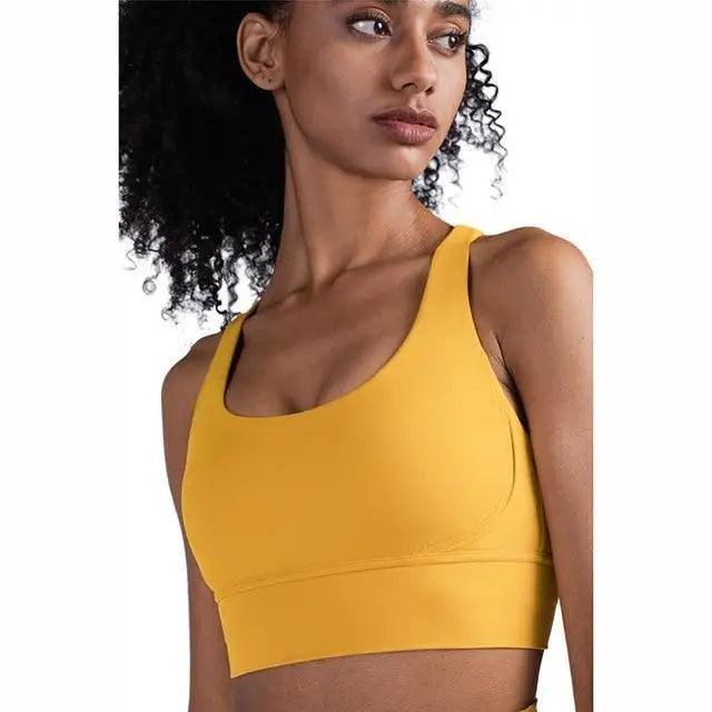 New High Quality Fabric Nylon Breathable Women Yoga Tops Bra Solid Color And Sports Wear Outdoor Exercise Clothes For Ladies