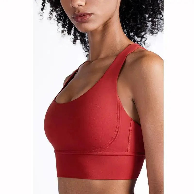 New High Quality Fabric Nylon Breathable Women Yoga Tops Bra Solid Color And Sports Wear Outdoor Exercise Clothes For Ladies