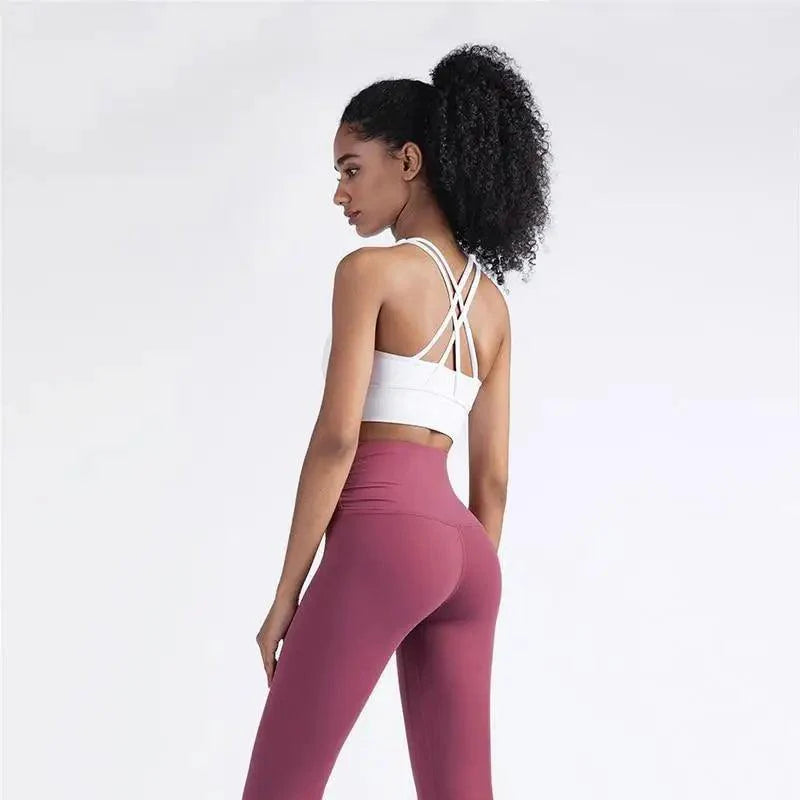 New High Quality Fabric Nylon Breathable Women Yoga Tops Bra Solid Color And Sports Wear Outdoor Exercise Clothes For Ladies