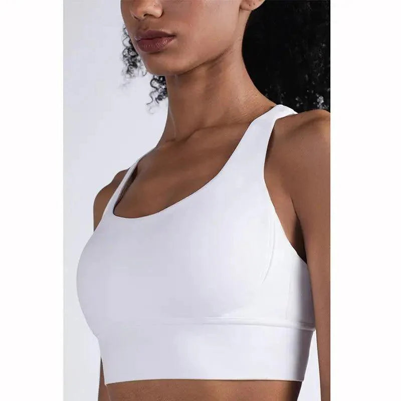 New High Quality Fabric Nylon Breathable Women Yoga Tops Bra Solid Color And Sports Wear Outdoor Exercise Clothes For Ladies