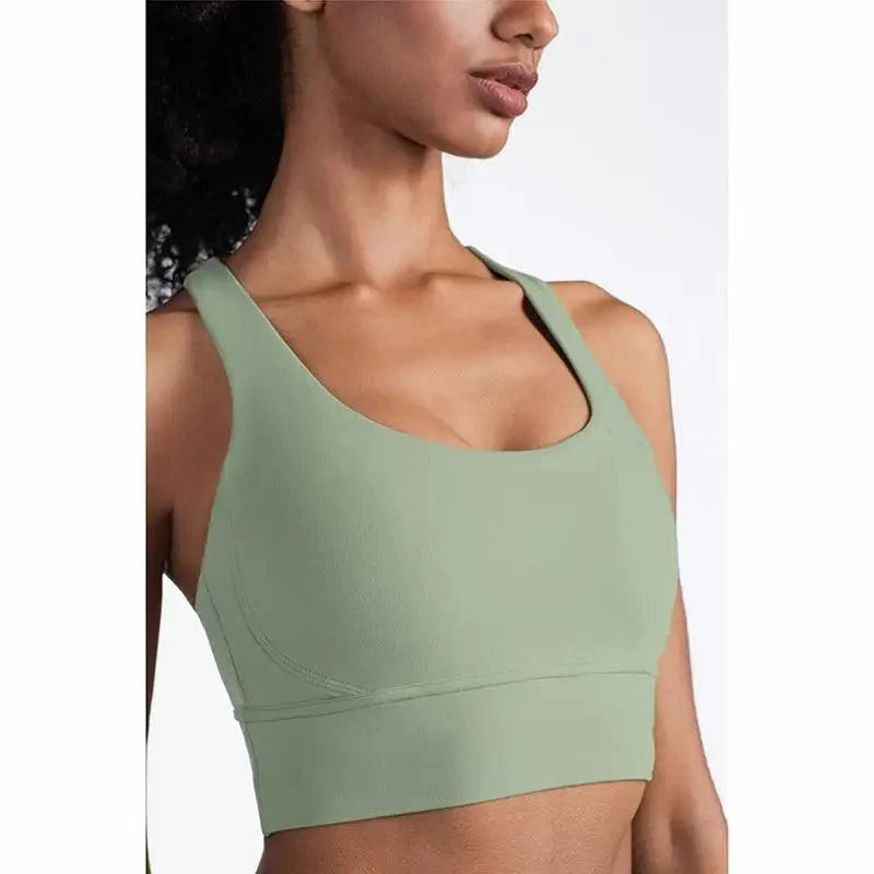 New High Quality Fabric Nylon Breathable Women Yoga Tops Bra Solid Color And Sports Wear Outdoor Exercise Clothes For Ladies