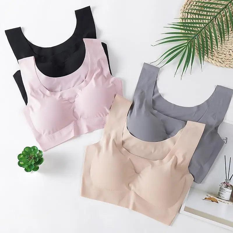 New Incredible Seamless Sports Bra Women's Padded Push Up Sports Yoga Top Shockproof Plus Size Gym Workout Bra U Back Sports Vest