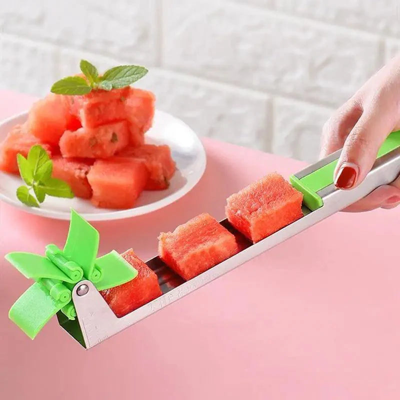 New Incredible Watermelon Cutter Multi Melon Knife Slicer Cutting Machine Stainless Steel Windmill Fruit Household Artifact Kitchen Tool
