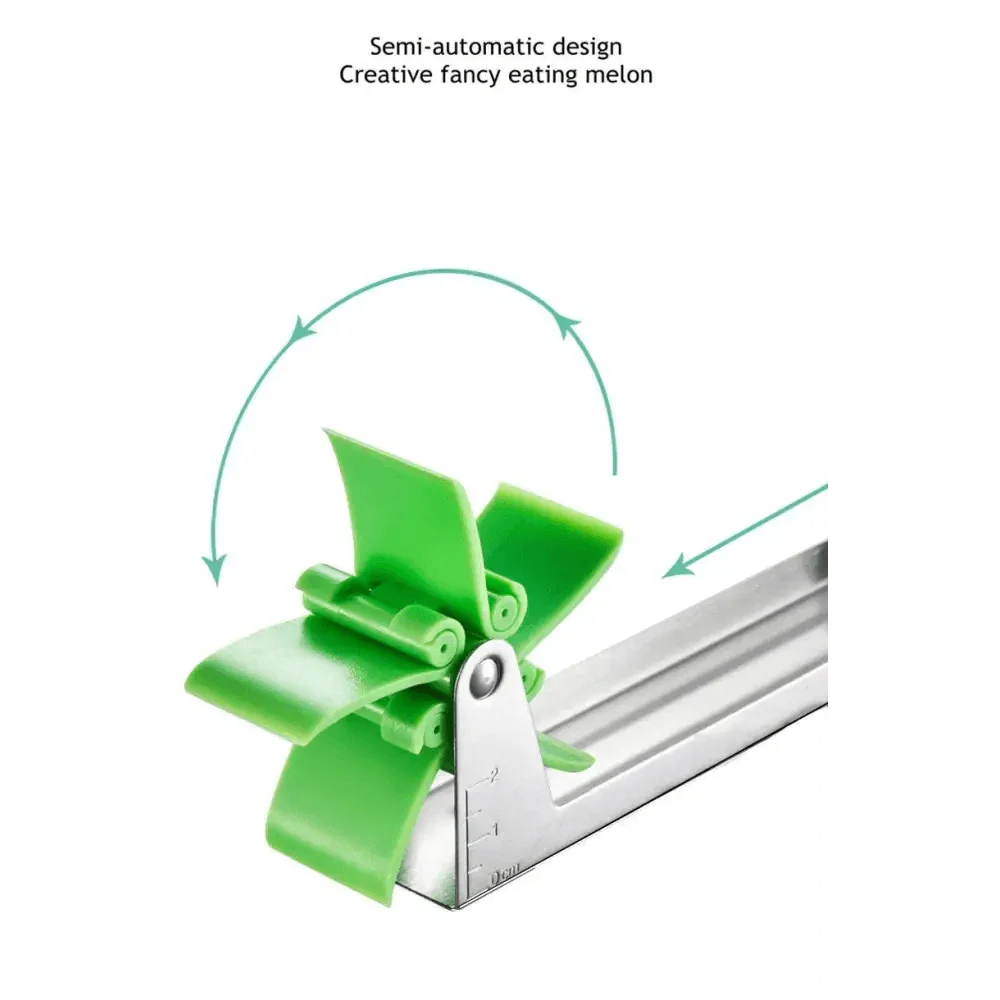 New Incredible Watermelon Cutter Multi Melon Knife Slicer Cutting Machine Stainless Steel Windmill Fruit Household Artifact Kitchen Tool