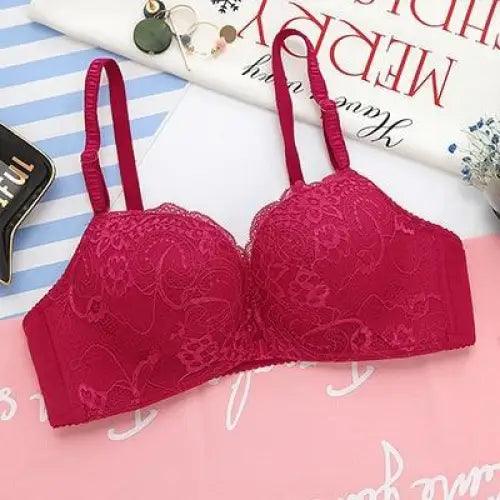New Luxurious Lace Floral Wireless Bras For Women Front Closure Bras Plus Size Bralette Comfortable  Adjusted Push Up Bra