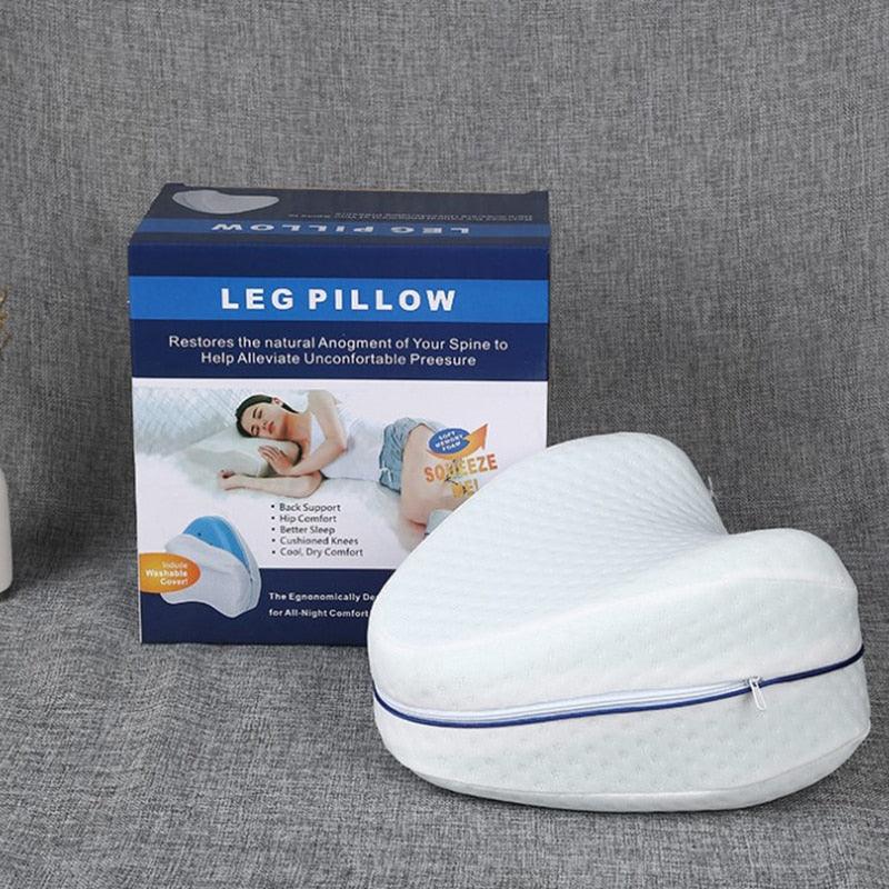 New Memory Cotton Leg Pillow Sleeping Orthopedic Sciatica Back Hip Body Joint Pain Relief Thigh Orthopedic Knee Pillow for Sciatica Relief  Back Pain  Leg Pain  Pregnancy Hip Joint Pain Leg Pad Cushion Home Memory Foam