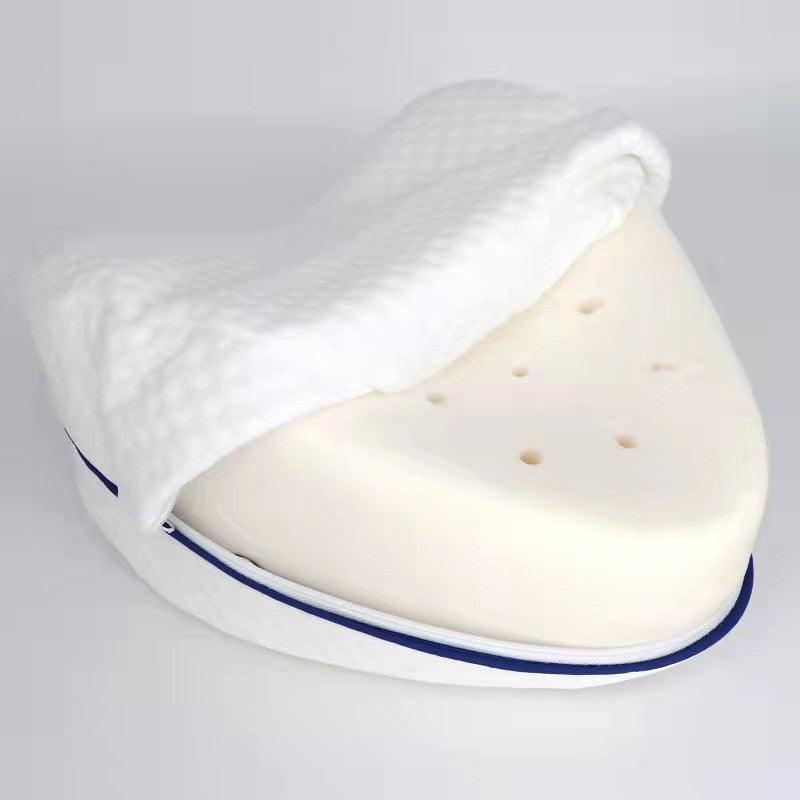 New Memory Cotton Leg Pillow Sleeping Orthopedic Sciatica Back Hip Body Joint Pain Relief Thigh Orthopedic Knee Pillow for Sciatica Relief  Back Pain  Leg Pain  Pregnancy Hip Joint Pain Leg Pad Cushion Home Memory Foam