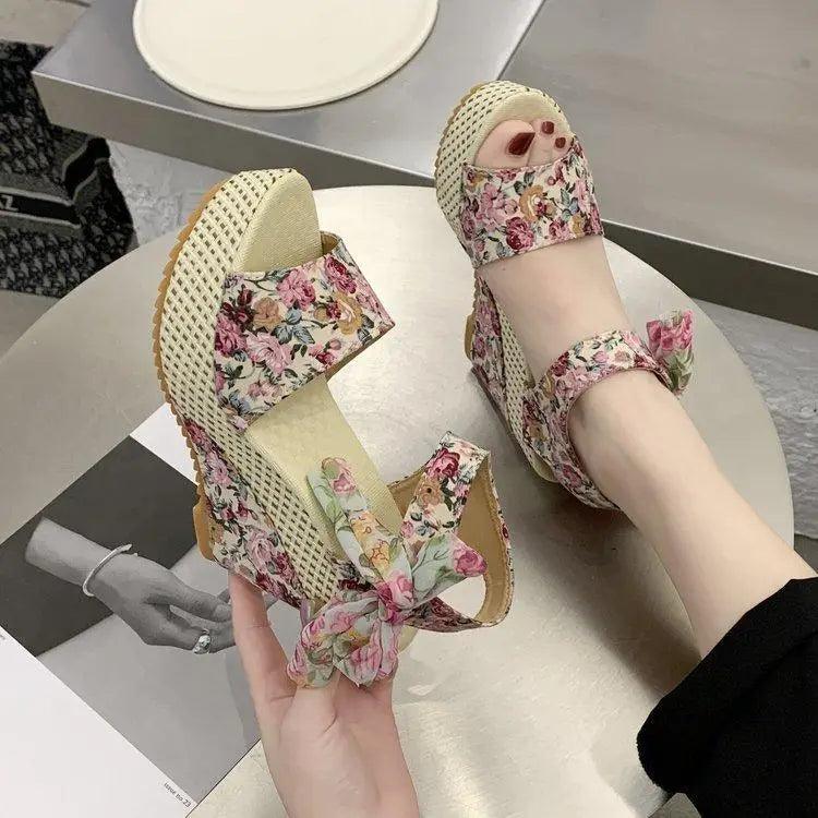 New Modern Women Wood High Heels Sandals Elegant Stylish Design Summer Womens Shoes