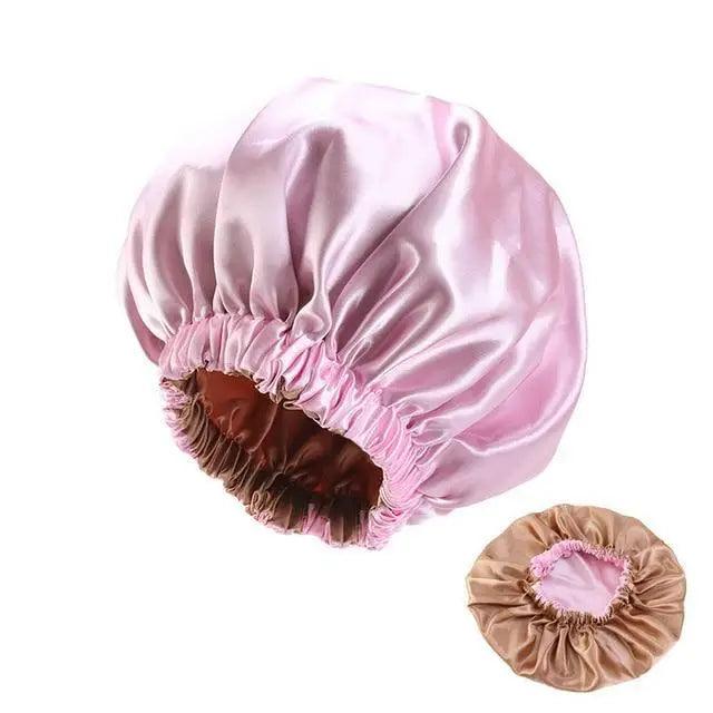 New Stunning Extra Large Satin Lined Bonnet Women Big Size Beauty Print Satin Silk Bonnet Sleep Night Cap Head Cover Bonnet Hat