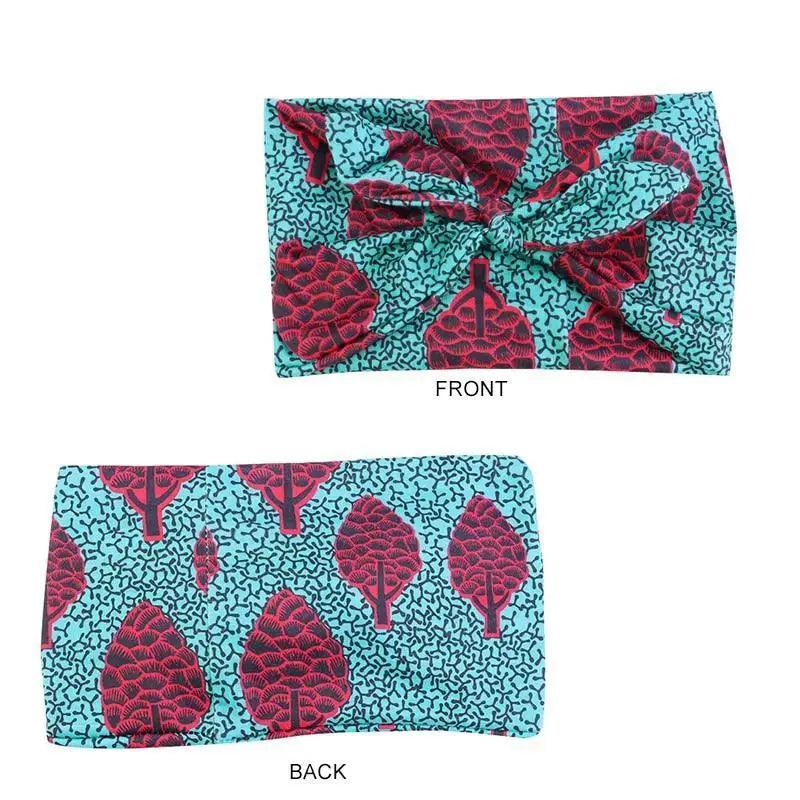 New Vintage African Print Stretch Bandana Head Wrap Long Scarf satin Floral Women Party Turban Headwear Cap Hair Accessories