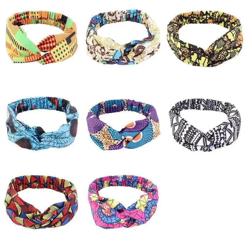 New Vintage African Print Stretch Bandana Head Wrap Long Scarf satin Floral Women Party Turban Headwear Cap Hair Accessories