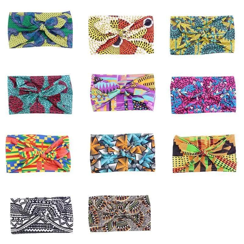 New Vintage African Print Stretch Bandana Head Wrap Long Scarf satin Floral Women Party Turban Headwear Cap Hair Accessories