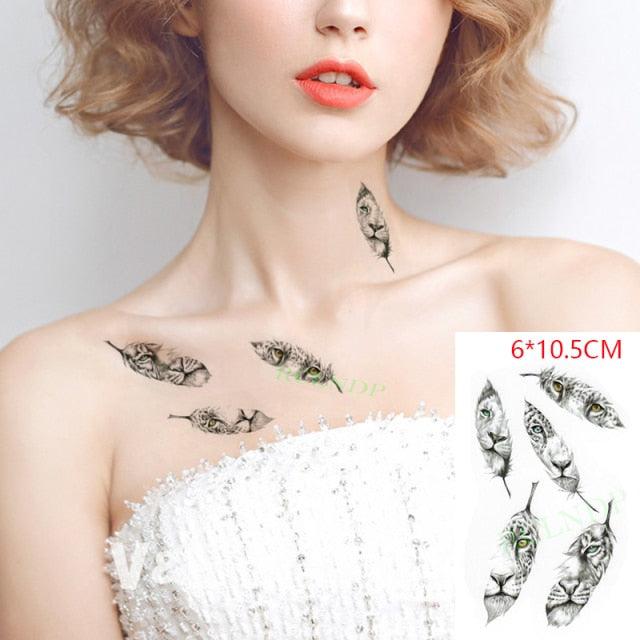 New Waterproof Temporary Sticker Tattoo Flame Heart Star Element Body Art Cute Small Tattoos For Kids Womens