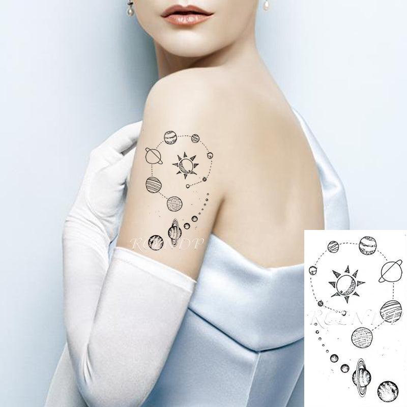 New Waterproof Temporary Sticker Tattoo Flame Heart Star Element Body Art Cute Small Tattoos For Kids Womens