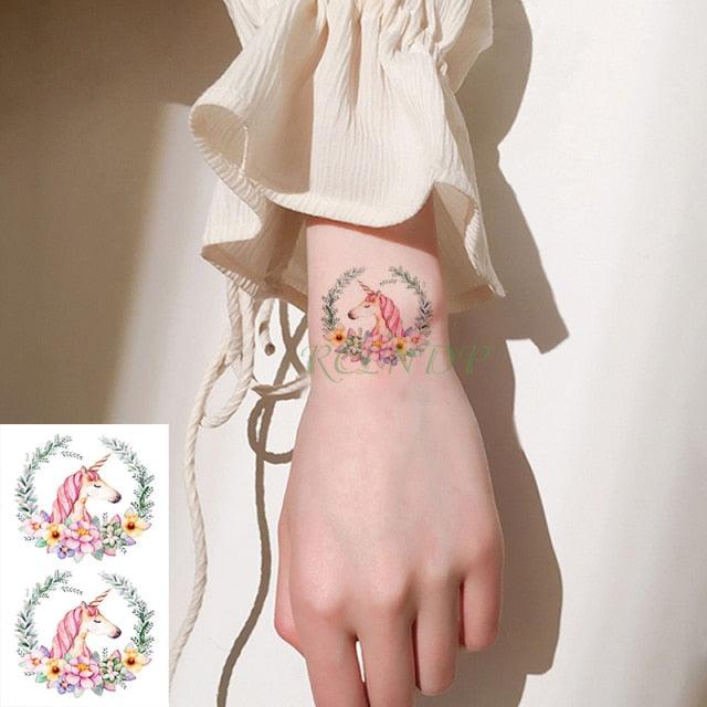 New Waterproof Temporary Sticker Tattoo Flame Heart Star Element Body Art Cute Small Tattoos For Kids Womens