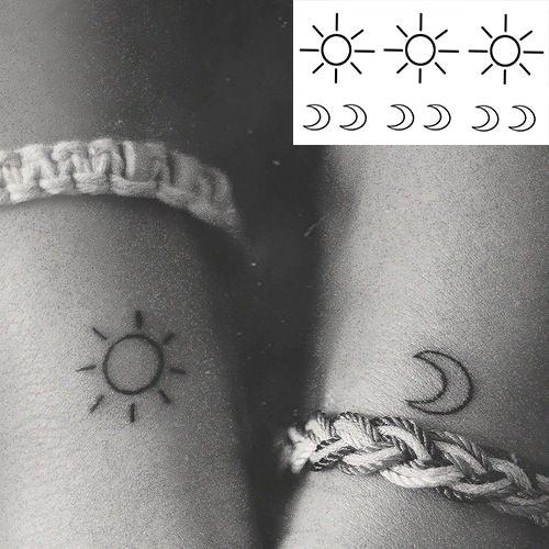 New Waterproof Temporary Sticker Tattoo Flame Heart Star Element Body Art Cute Small Tattoos For Kids Womens