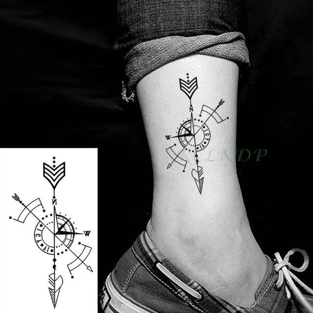 New Waterproof Temporary Sticker Tattoo Flame Heart Star Element Body Art Cute Small Tattoos For Kids Womens