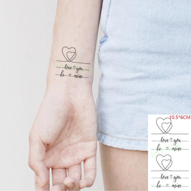 New Waterproof Temporary Sticker Tattoo Flame Heart Star Element Body Art Cute Small Tattoos For Kids Womens