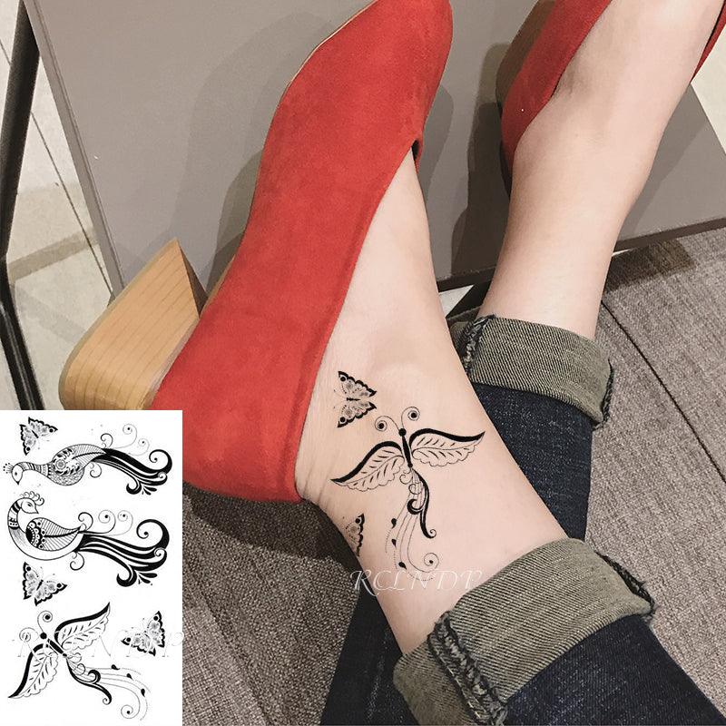 New Waterproof Temporary Sticker Tattoo Flame Heart Star Element Body Art Cute Small Tattoos For Kids Womens