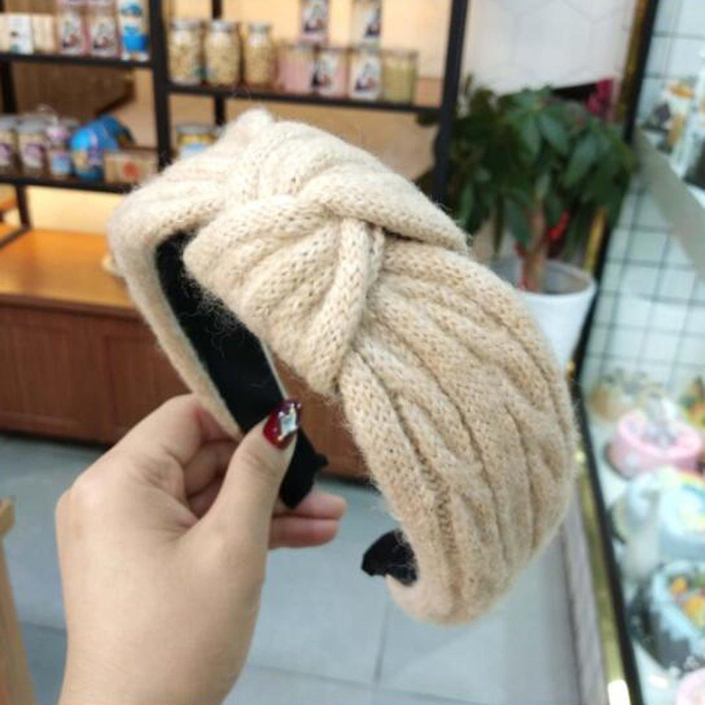 New Winter Knitted Headband Women Warm Handmade Hairband Girls Fashion Solid Turban Center Knot Casual Gorgeous Hair Accessories For Women