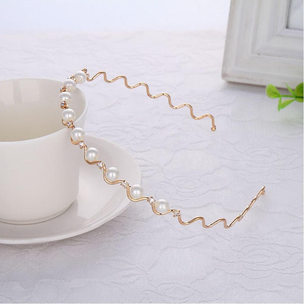 New Women Elegant Full Pearls Simple Hairbands Sweet Headband Hair Hoops Holder Ornament Head Band Lady Fashion Gorgeous Hair Accessories For Women