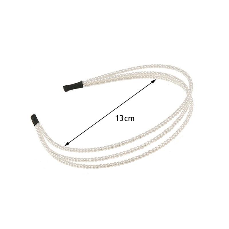 New Women Elegant Full Pearls Simple Hairbands Sweet Headband Hair Hoops Holder Ornament Head Band Lady Fashion Gorgeous Hair Accessories For Women