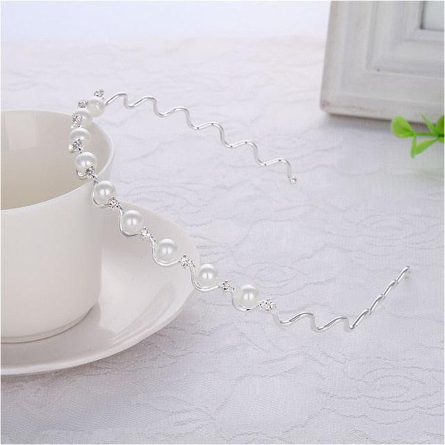 New Women Elegant Full Pearls Simple Hairbands Sweet Headband Hair Hoops Holder Ornament Head Band Lady Fashion Gorgeous Hair Accessories For Women