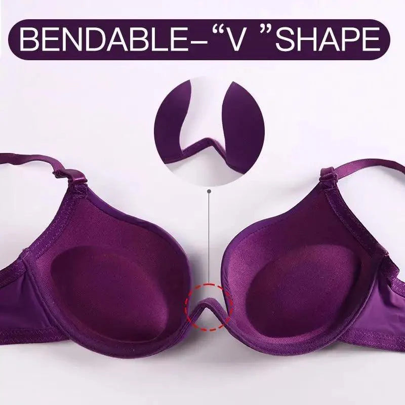 New Women Lingerie U Backless Bras Underwear Deep U Low Cut Push Up Bra Female Breathable Bra
