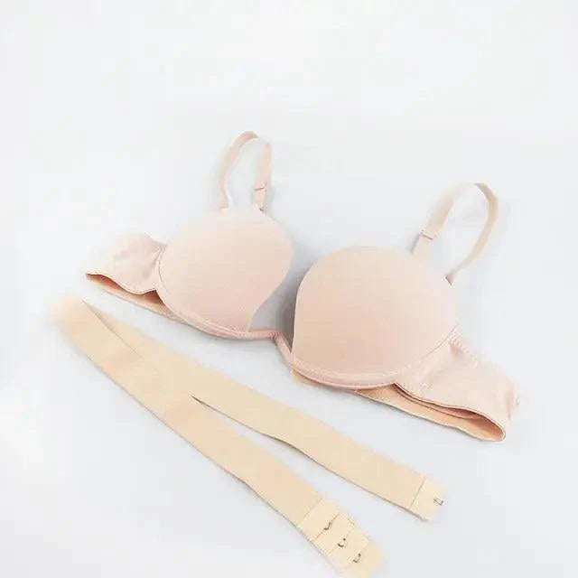 New Women Lingerie U Backless Bras Underwear Deep U Low Cut Push Up Bra Female Breathable Bra