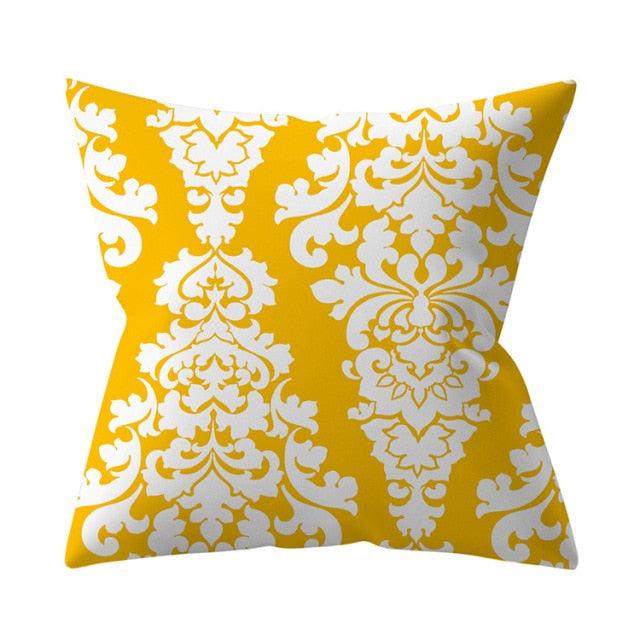 New Yellow Cushion Cases Modern Fashion Abstract Art Decorative Modern Pillow Covers Beautiful Pattern Square Pillow Case Sofa Car Couch Decorative Cover For Pillows 45x45CM