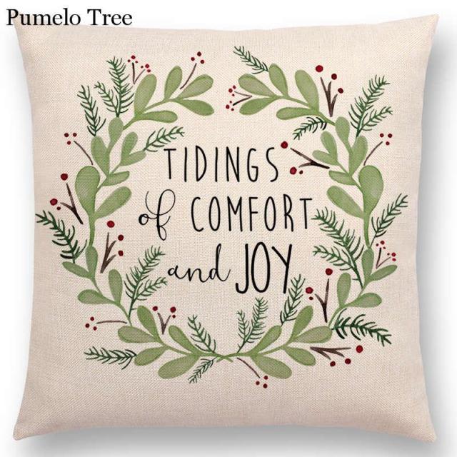 Newest Floral Quotes Decorative Pillow Covers Fresh Flowers Garland Inspirational Words Decorative Cotton Linen Throw Pillow Cushion Covers And Gifts For Women Daughter Mum Best Friend Birthday Home Decorations