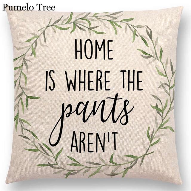 Newest Floral Quotes Decorative Pillow Covers Fresh Flowers Garland Inspirational Words Decorative Cotton Linen Throw Pillow Cushion Covers And Gifts For Women Daughter Mum Best Friend Birthday Home Decorations