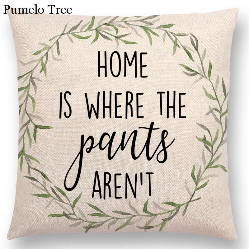 Newest Floral Quotes Decorative Pillow Covers Fresh Flowers Garland Inspirational Words Decorative Cotton Linen Throw Pillow Cushion Covers And Gifts For Women Daughter Mum Best Friend Birthday Home Decorations