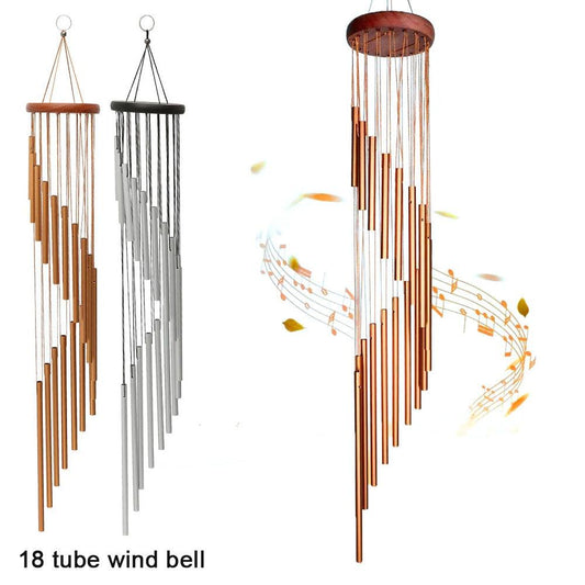 Nordic Wind Chimes Metal Wind Bells Classic Handmade Ornament 18 Tubes Outdoor Wall Hanging Home Decor 90x120cm Handmade Ornament Garden Patio Outdoor Wall Hanging Home Decor