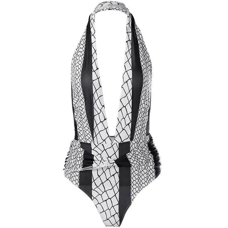 One Piece Swimsuit Women Swimwear Comfortable Bodysuit Off Shoulder Backless Beachwear Bathing Suit