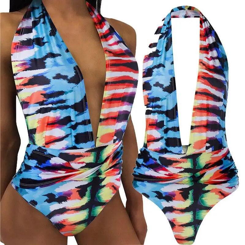 One Piece Swimsuit Women Swimwear Comfortable Bodysuit Off Shoulder Backless Beachwear Bathing Suit