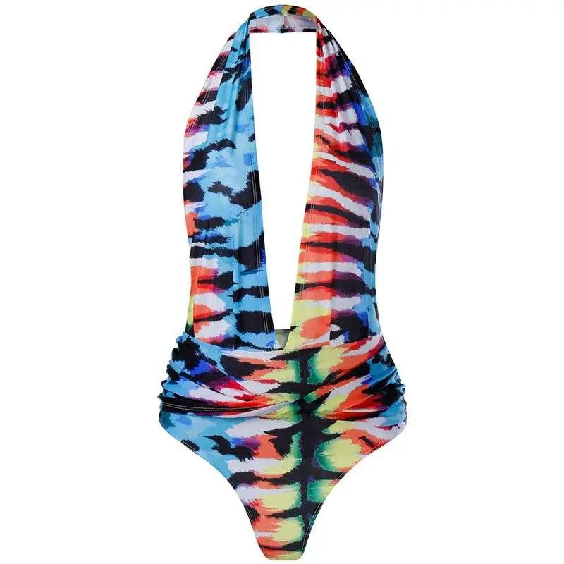 One Piece Swimsuit Women Swimwear Comfortable Bodysuit Off Shoulder Backless Beachwear Bathing Suit