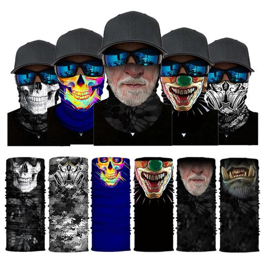 Outdoor Sport Seamless Bandanas Neck Warmer Buffe Face Shield Motorcycle Cycling Balaclava Headband Mask Hiking Fishing Scarf Bandanas Women Men Neck Gaiter Cover Turban Multipurpose Balaclava Elastic UV Face Shields for Women