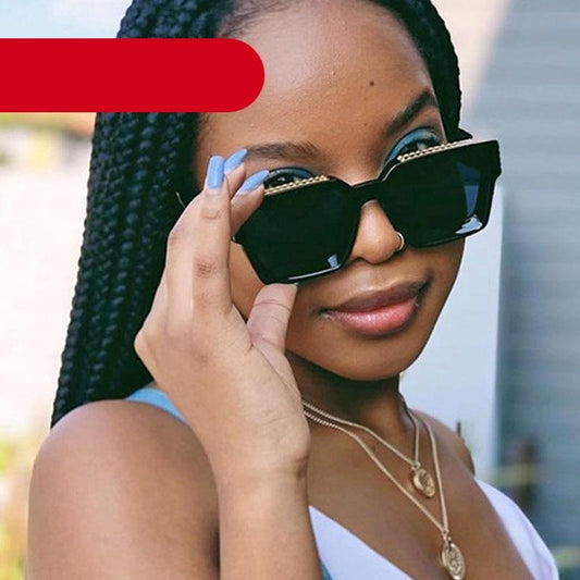 Oversize  Retro Shades UV400 Square Shape Sunglasses For Men Flat Lens Design New Elegant New Fashionable Women Blue Mirror Shades Sunglasses