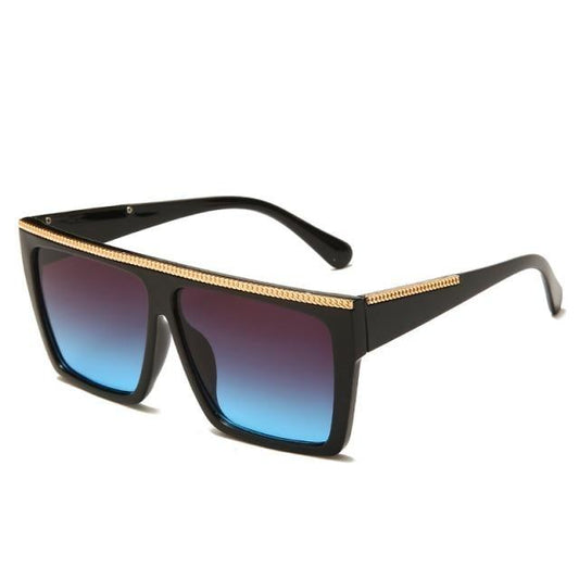 Oversized White Classic Square Design Sunglasses For Women Exquisite Big Frame Vintage Style Sun Glasses For Female Luxury Flat Top Shades Eyewear For Driving Fishing UV Outdoor Protection Sunglasses