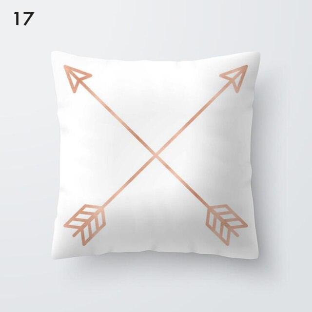 Pink Geometric Decorative Pillow Cushion Covers Polyester Pillow Case Home Pillowcase Decorative Pillowcase For Sofa Cute Charming Home Decor Cushion Cover