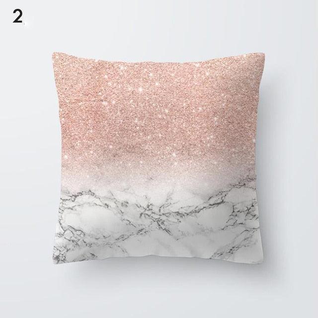 Pink Geometric Decorative Pillow Cushion Covers Polyester Pillow Case Home Pillowcase Decorative Pillowcase For Sofa Cute Charming Home Decor Cushion Cover