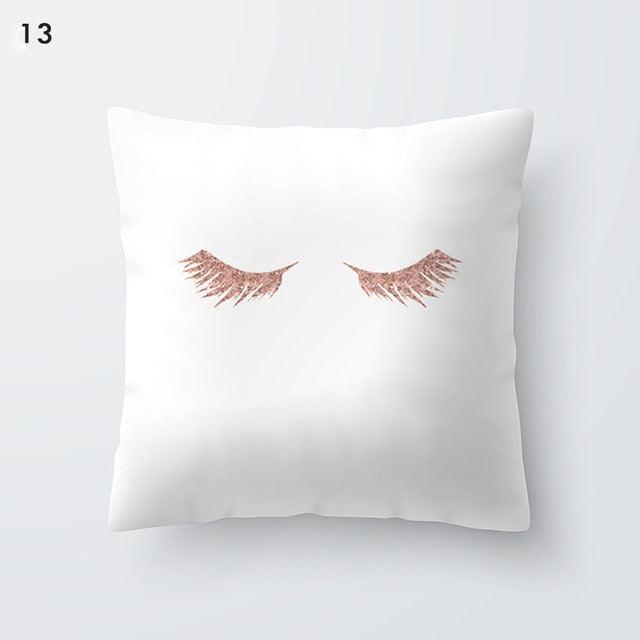 Pink Geometric Decorative Pillow Cushion Covers Polyester Pillow Case Home Pillowcase Decorative Pillowcase For Sofa Cute Charming Home Decor Cushion Cover