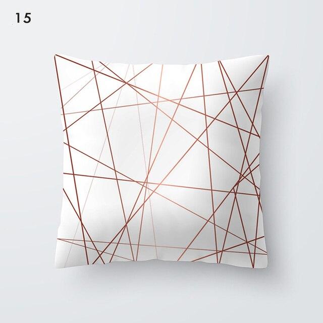 Pink Geometric Decorative Pillow Cushion Covers Polyester Pillow Case Home Pillowcase Decorative Pillowcase For Sofa Cute Charming Home Decor Cushion Cover