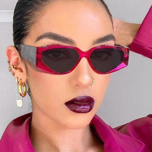 Polarized Oversized Fashion Vintage Eyewear Cat Eye Small Sunglasses For Women New Fashionable  Triangle Retro Style Sunglasses For Men New Colorful Frames New Sun Glasses
