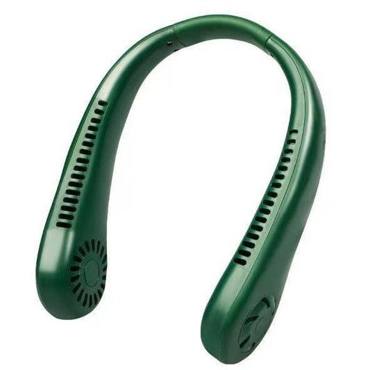 Portable Bladeless Neck Fan Adjustment Wearable Personal Cooling Fan for Traveling Upgrade 360° Neck Fan Air Outlet for Indoor Outdoor Travel Mini Hanging Fan without Blades USB Rechargeable Outdoor Fan