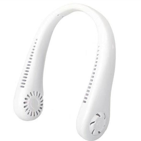 Portable Bladeless Neck Fan Adjustment Wearable Personal Cooling Fan for Traveling Upgrade 360° Neck Fan Air Outlet for Indoor Outdoor Travel Mini Hanging Fan without Blades USB Rechargeable Outdoor Fan