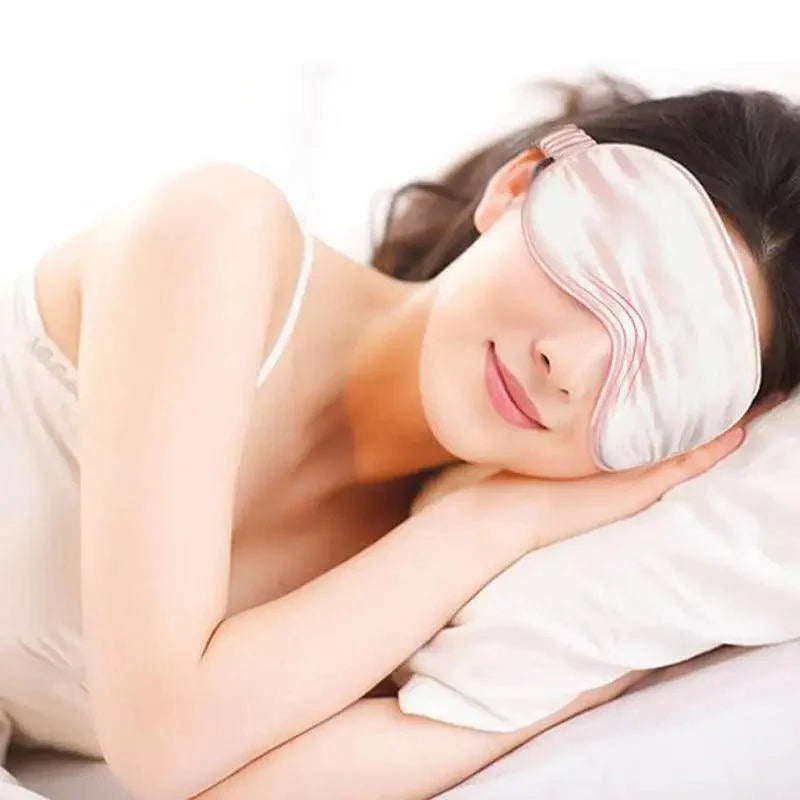 Portable Sleeping Eye Mask Cover Eye Patch Smooth Blindfold Rest Relax Eye Cover Soft And Comfortable Night Blindfold For Women